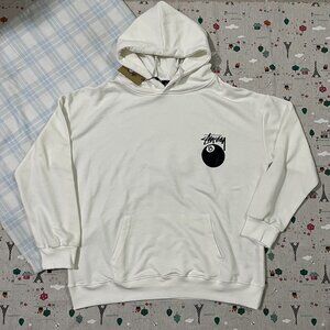 Stussy Classic "Black 8 Ball" Fleece-Lined Hoodie